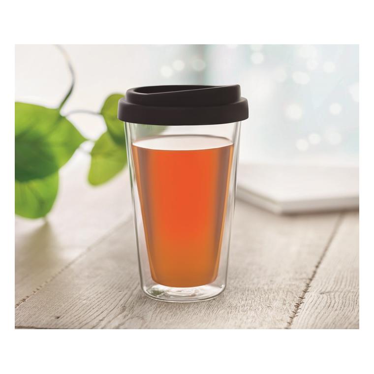 Pahar de borosilicat de 350ml BIELO TUMBLER Negru