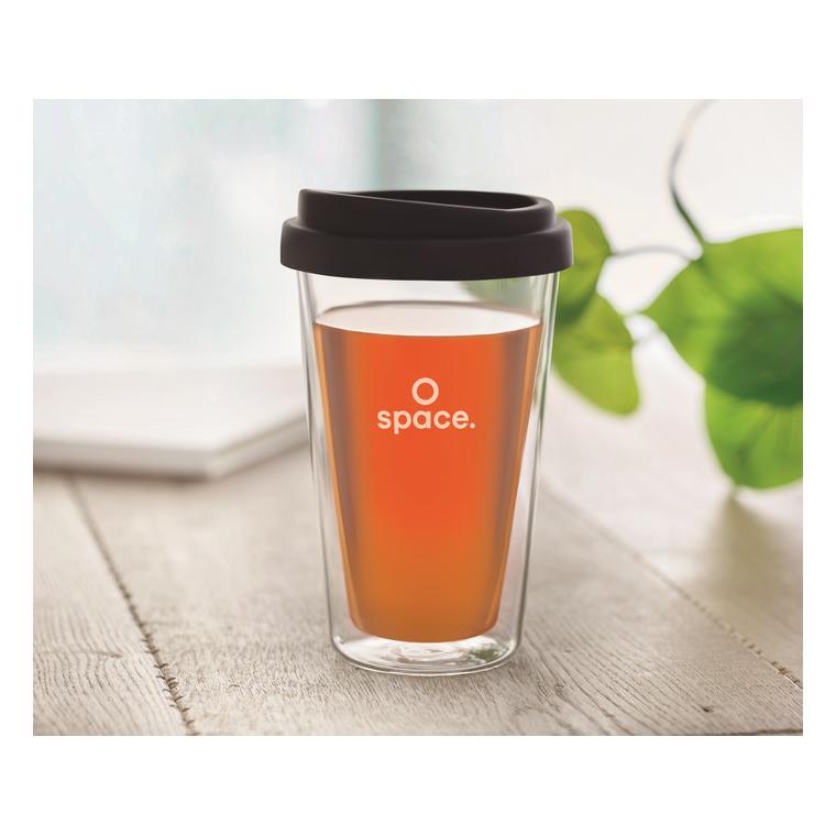 Pahar de borosilicat de 350ml BIELO TUMBLER Negru