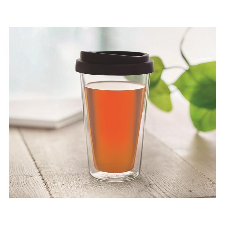 Pahar de borosilicat de 350ml BIELO TUMBLER Negru