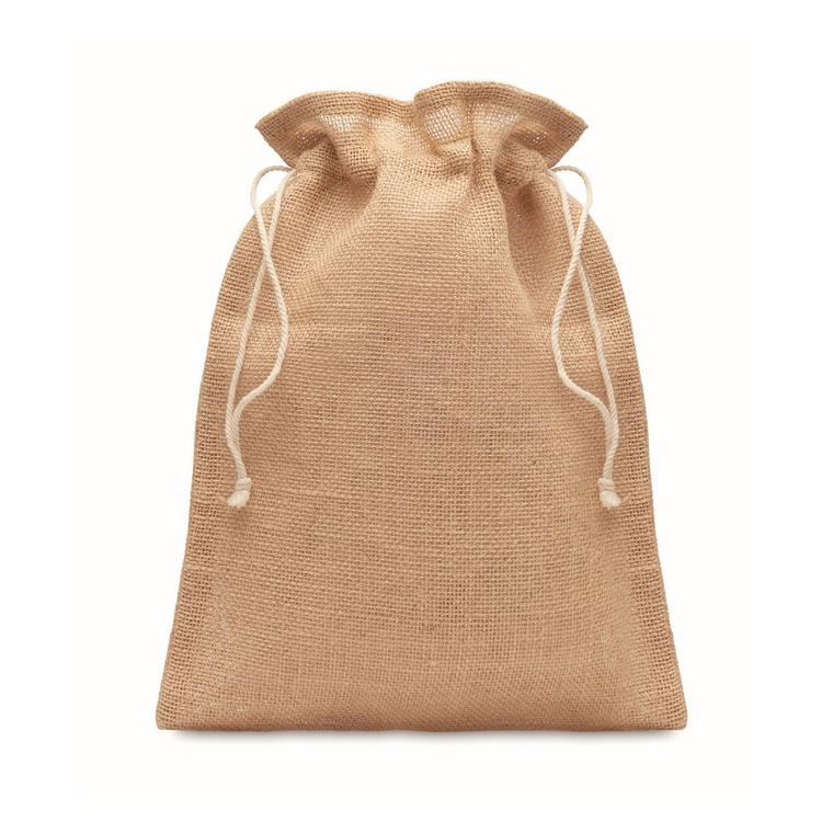 Săculeț cadouri de iută 14 x 22 cm JUTE SMALL Bej