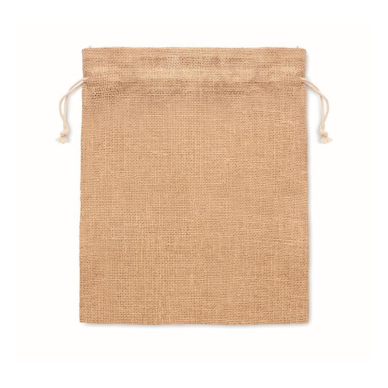 Săculeț cadouri de iută 14 x 22 cm JUTE SMALL Bej