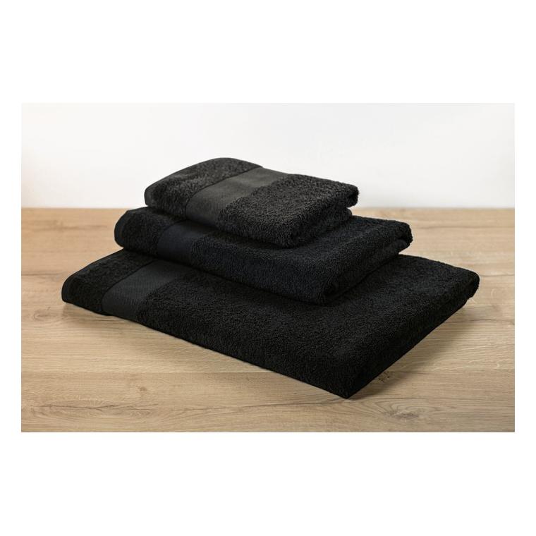 Prosop bumbac organic 100 x 50 cm TERRY Negru