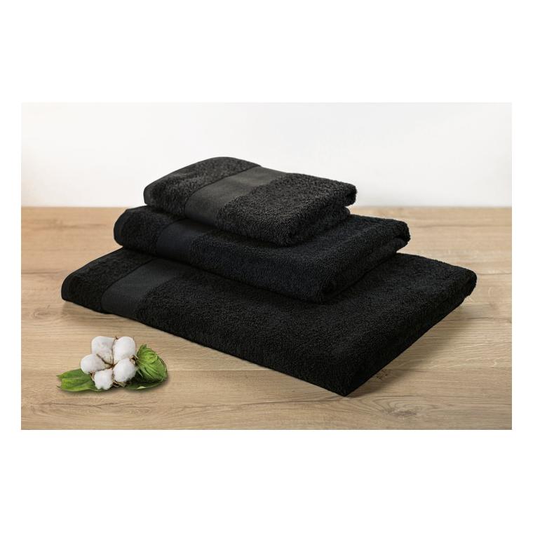 Prosop bumbac organic 100 x 50 cm TERRY Negru