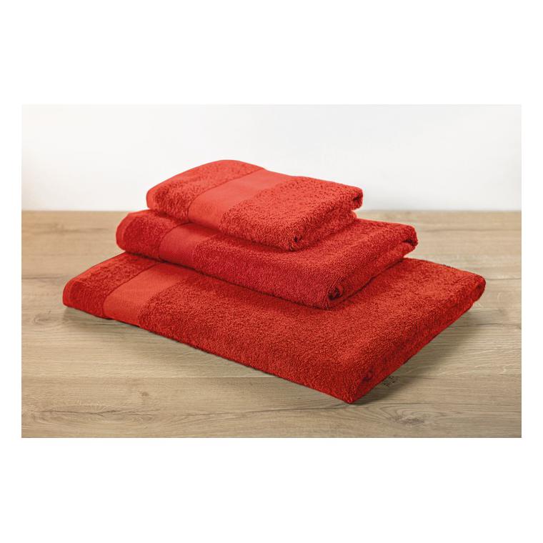 Prosop bumbac organic 100 x 50 cm TERRY Roșu