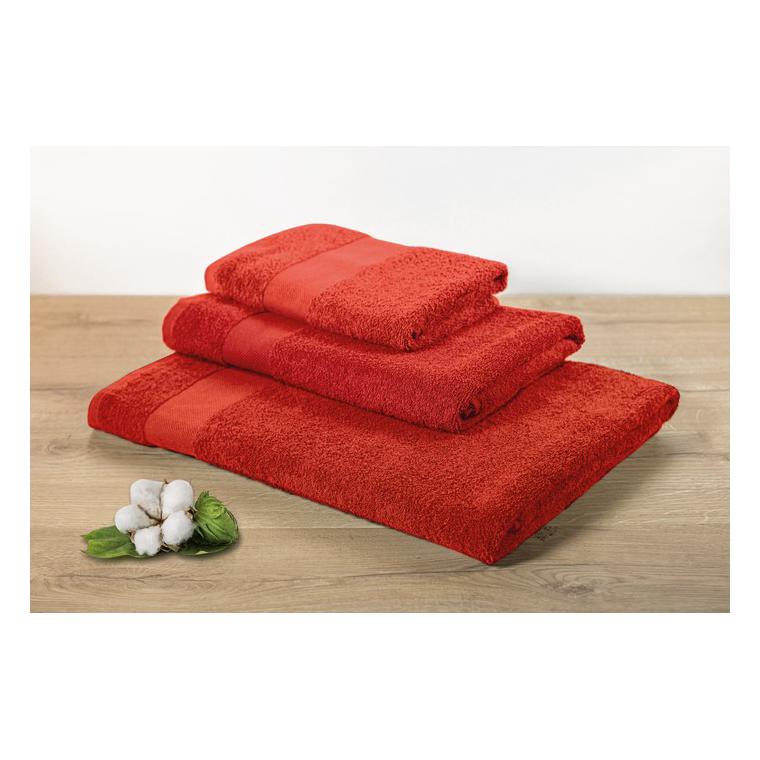 Prosop bumbac organic 100 x 50 cm TERRY Roșu