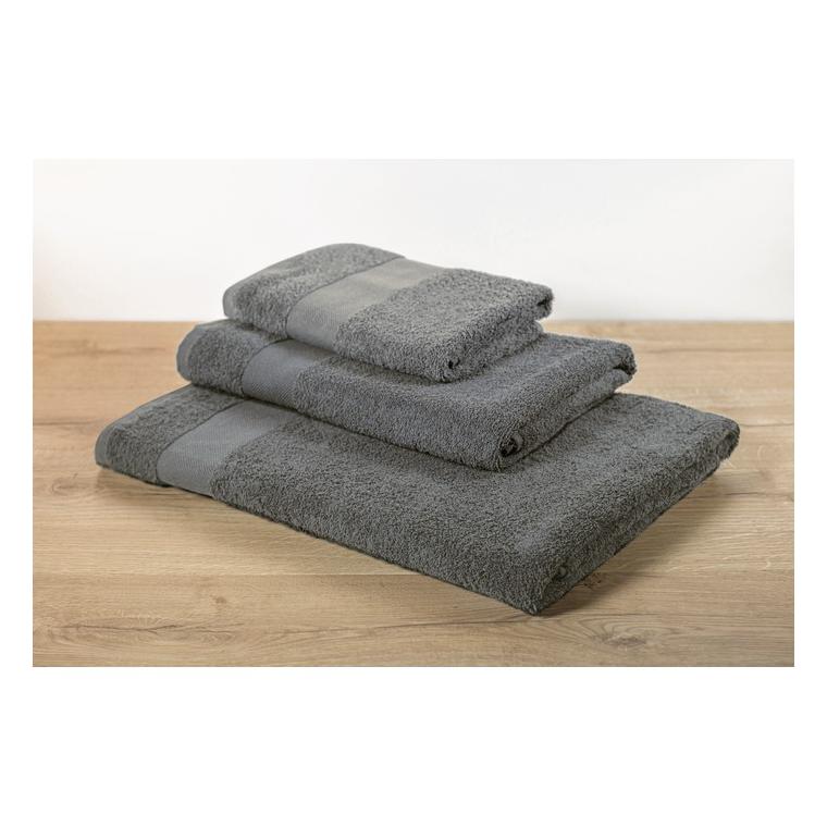 Prosop bumbac organic 100 x 50 cm TERRY Gri