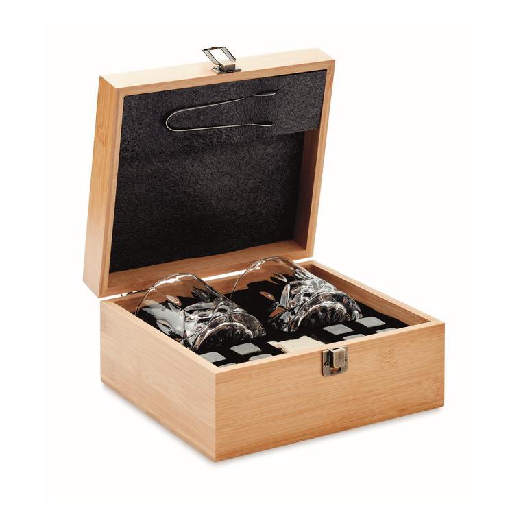 Set pentru whisky în cutie bambus INVERNESS Natur
