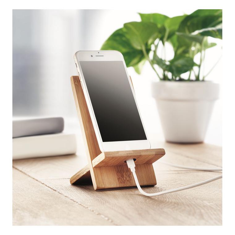 Suport pentru telefon de bambus WHIPPY Natur