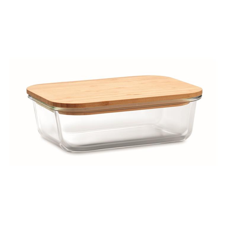 Cutie de prânz, sticlă/bambus TUNDRA LUNCHBOX Transparent