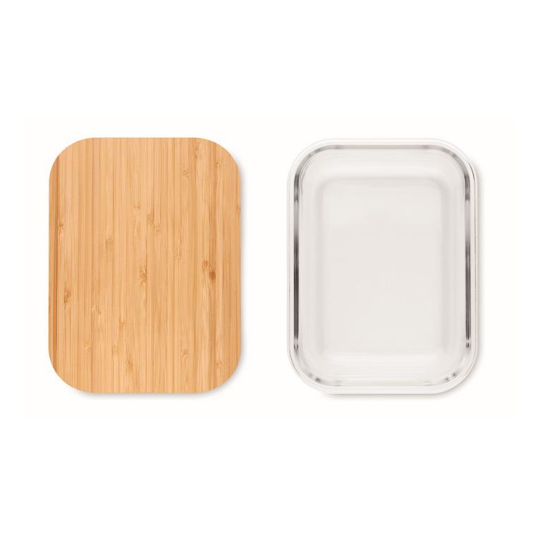 Cutie de prânz, sticlă/bambus TUNDRA LUNCHBOX Transparent