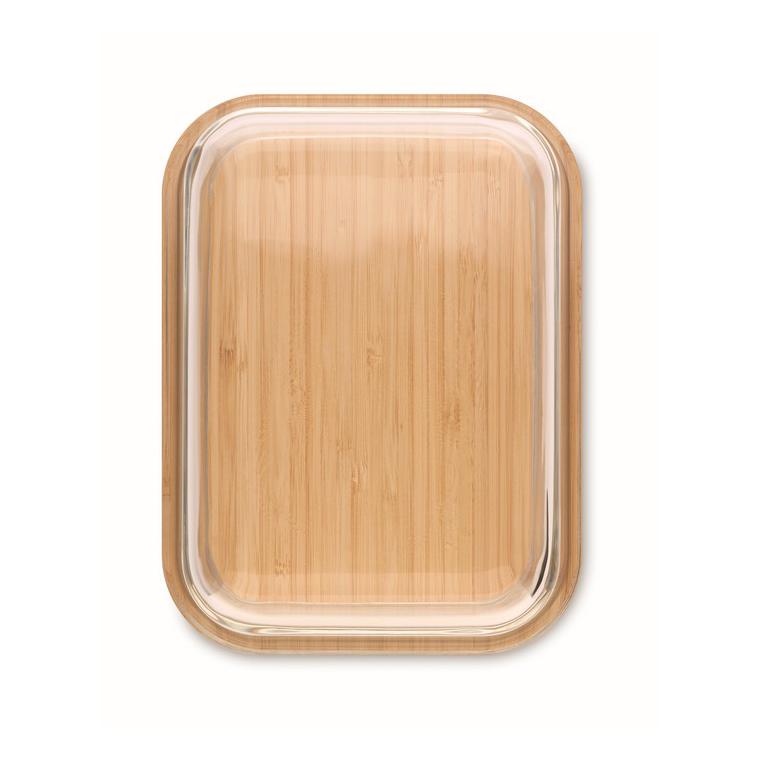 Cutie de prânz, sticlă/bambus TUNDRA LUNCHBOX Transparent