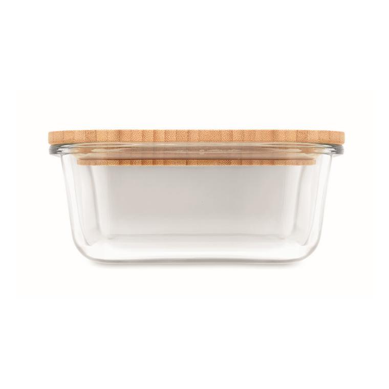Cutie de prânz, sticlă/bambus TUNDRA LUNCHBOX Transparent