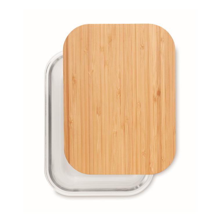 Cutie de prânz, sticlă/bambus TUNDRA LUNCHBOX Transparent