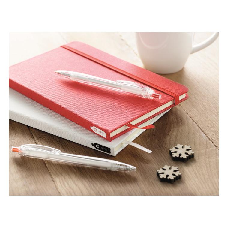 Notes A5 cu copertă RPET 600D NOTE RPET Roșu