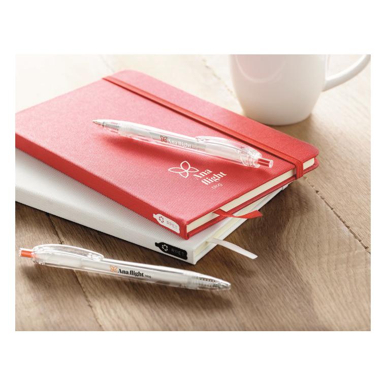 Notes A5 cu copertă RPET 600D NOTE RPET Roșu