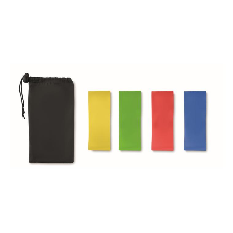 Set 4 benzi TPE  fitness FITBAND Negru