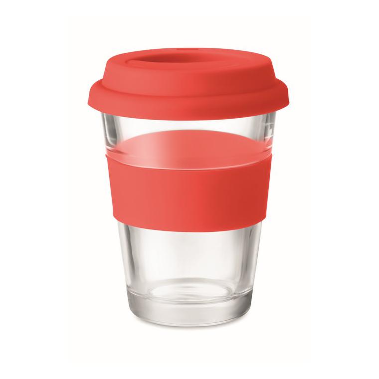 Pahar din sticlă de 350 ml ASTOGLASS Roșu