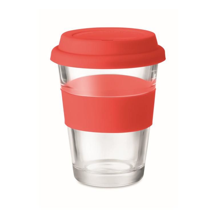 Pahar din sticlă de 350 ml ASTOGLASS Roșu