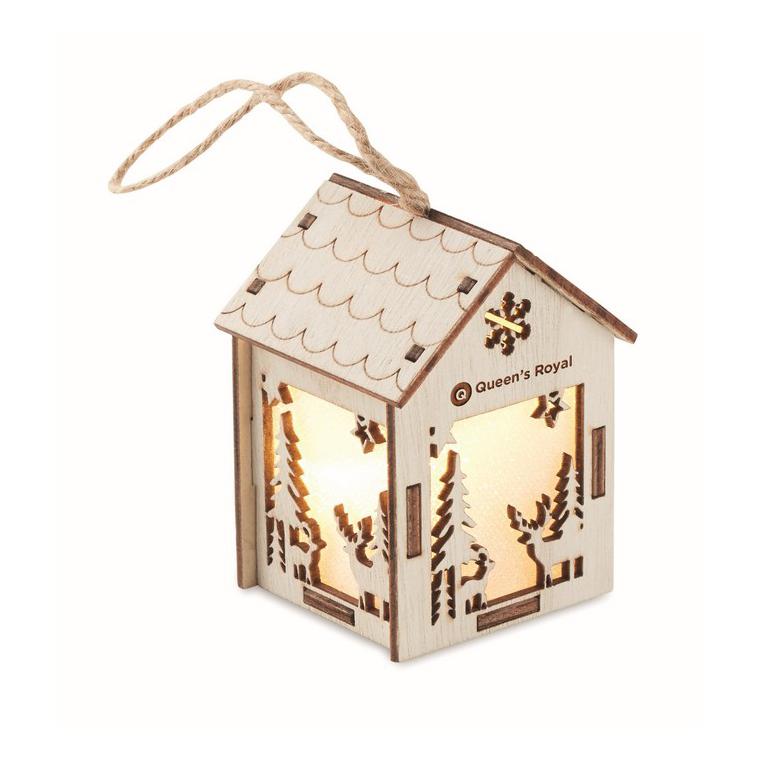 Căsuță din MDF cu lumină PONIA Natur