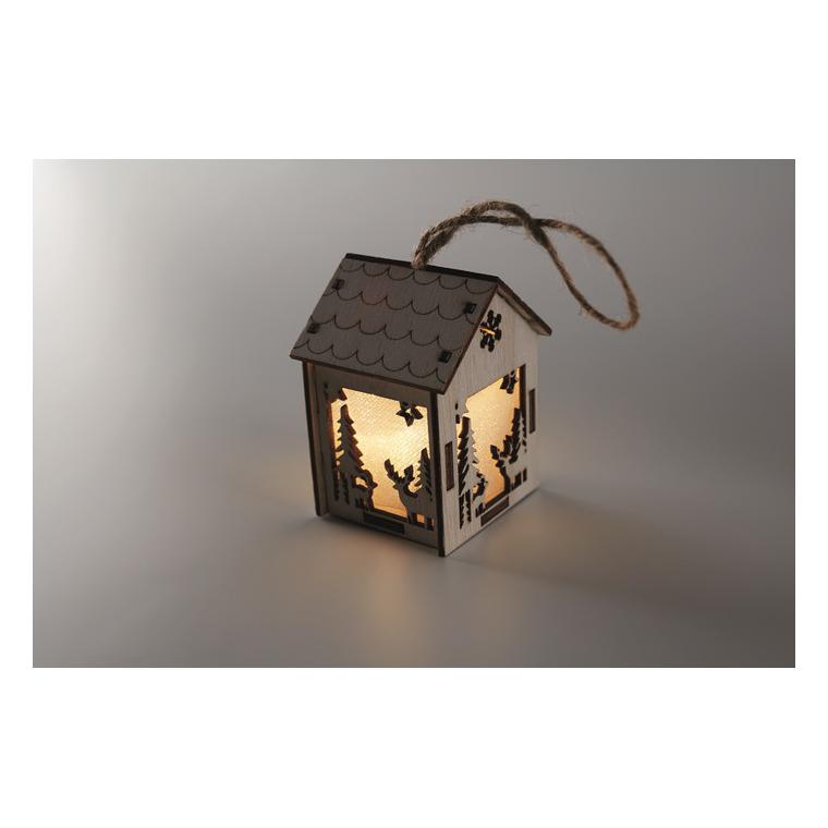 Căsuță din MDF cu lumină PONIA Natur