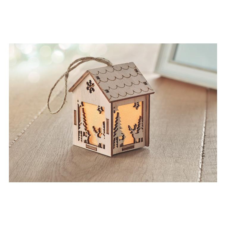 Căsuță din MDF cu lumină PONIA Natur