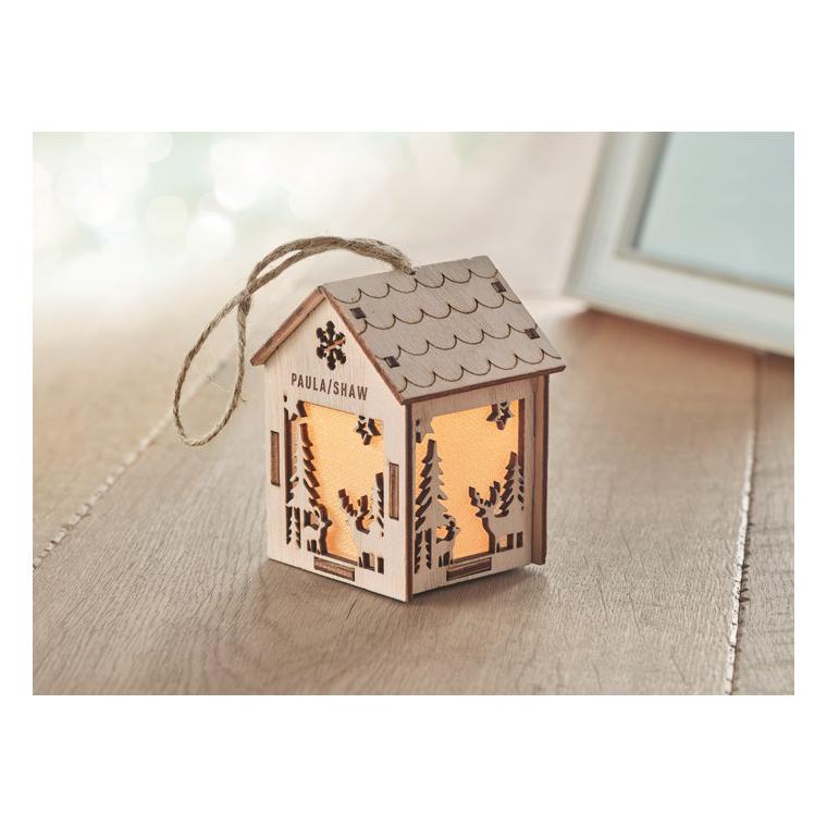 Căsuță din MDF cu lumină PONIA Natur