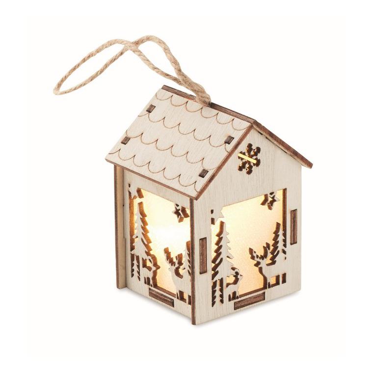 Căsuță din MDF cu lumină PONIA Natur