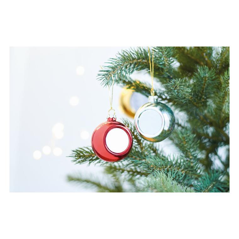 Glob de Crăciun pt. Sublimare HAPPY BALL Roșu