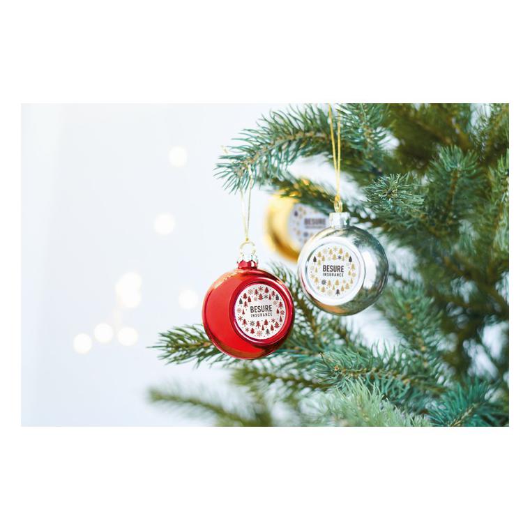 Glob de Crăciun pt. Sublimare HAPPY BALL Roșu