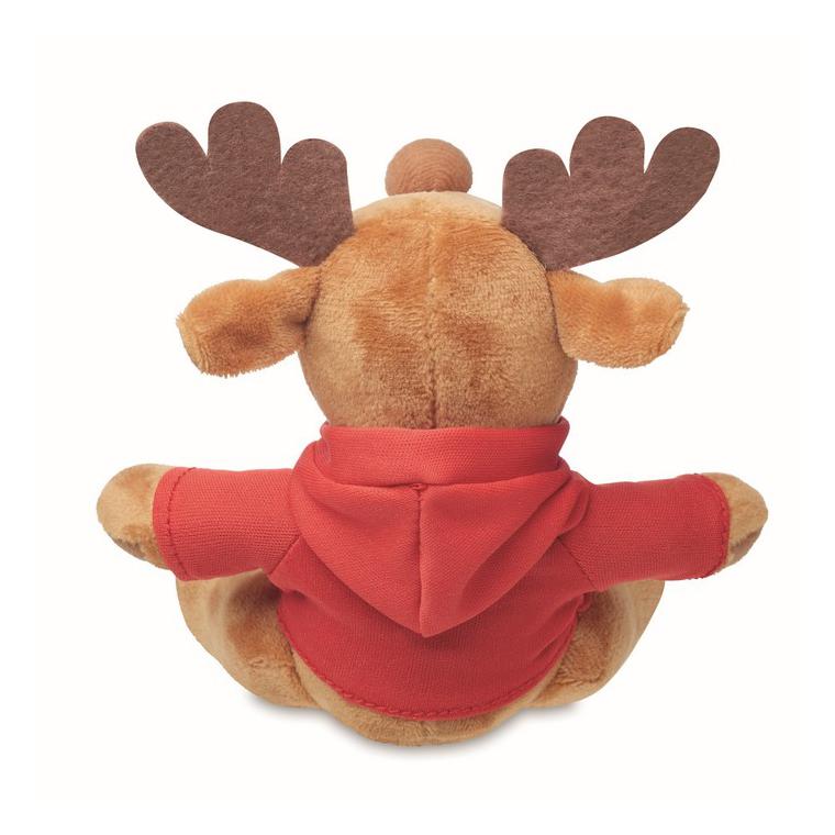 Ren de pluș cu glugă RUDOLPH Roșu