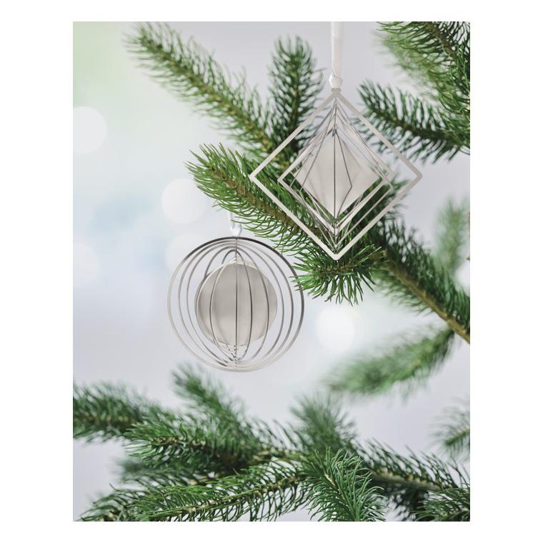 Decorație rotundă cu panglică BUNO Argintiu