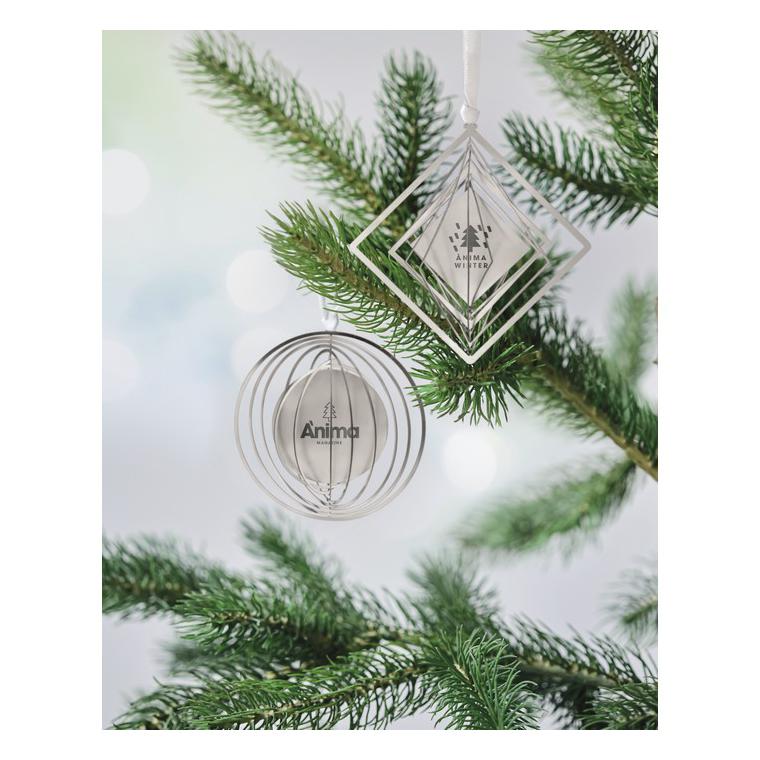 Decorație rotundă cu panglică BUNO Argintiu