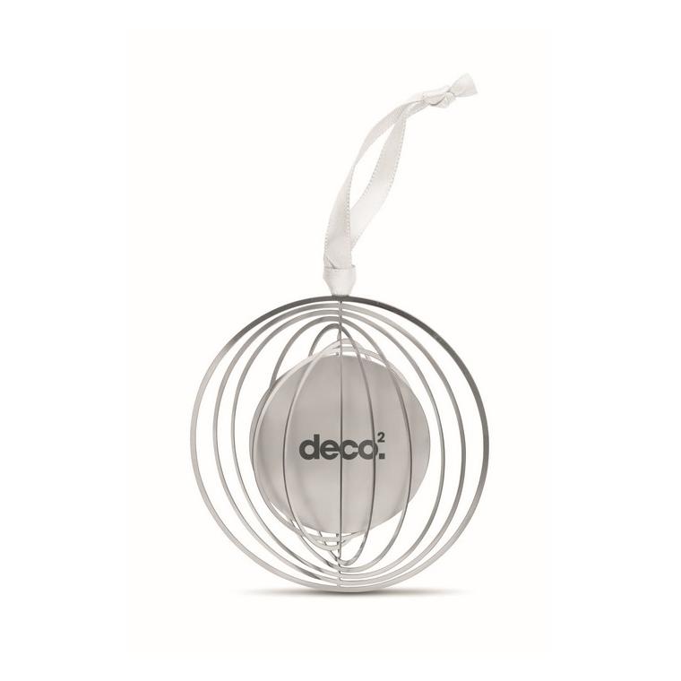 Decorație rotundă cu panglică BUNO Argintiu