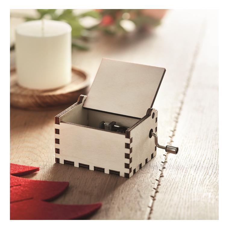 Cutie muzicală din lemn BOXMAS Natur
