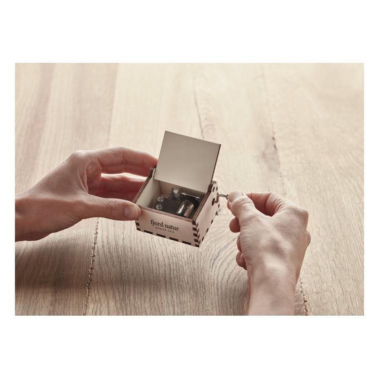 Cutie muzicală din lemn BOXMAS Natur