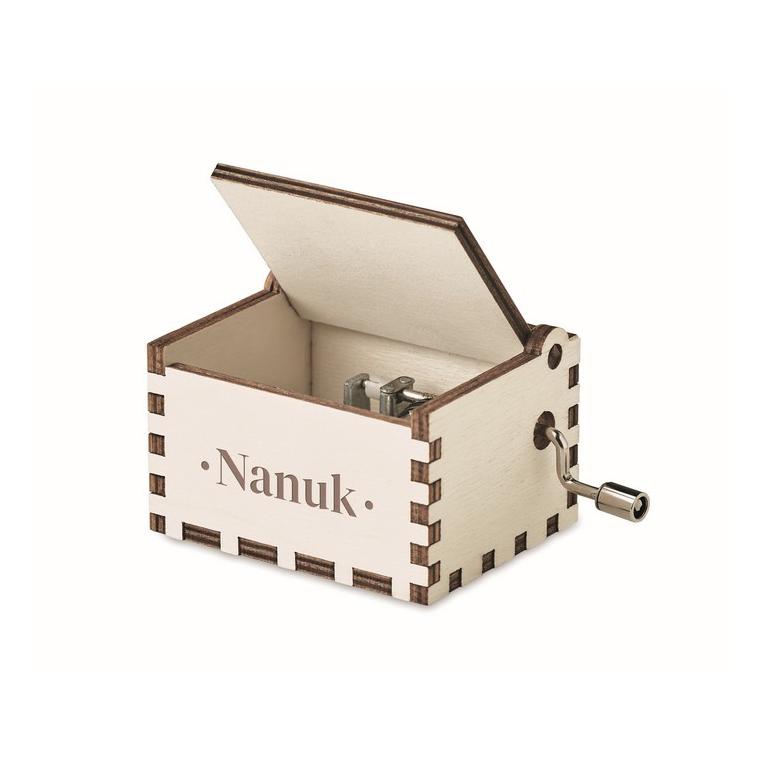 Cutie muzicală din lemn BOXMAS Natur