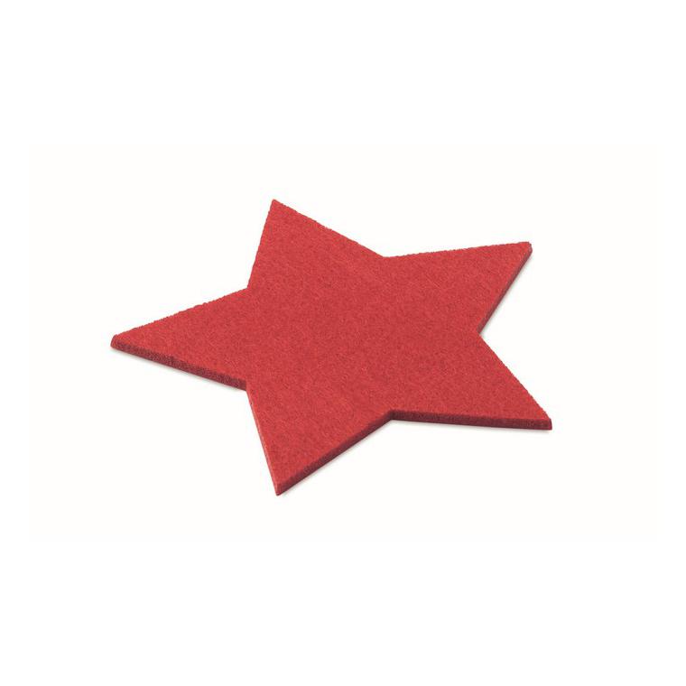 Set suporturi din pâslă RPET STARGUARD Roșu