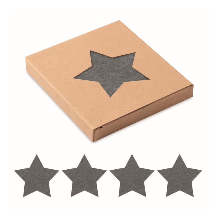 Set suporturi din pâslă RPET STARGUARD Gri