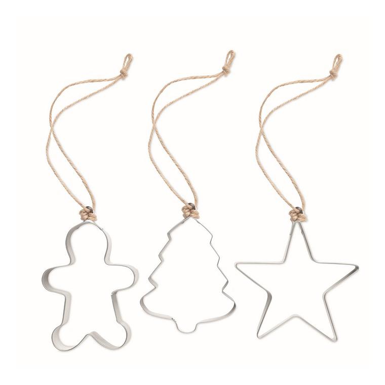 Set forme pentru biscuiți CUQUI SET Argintiu mat