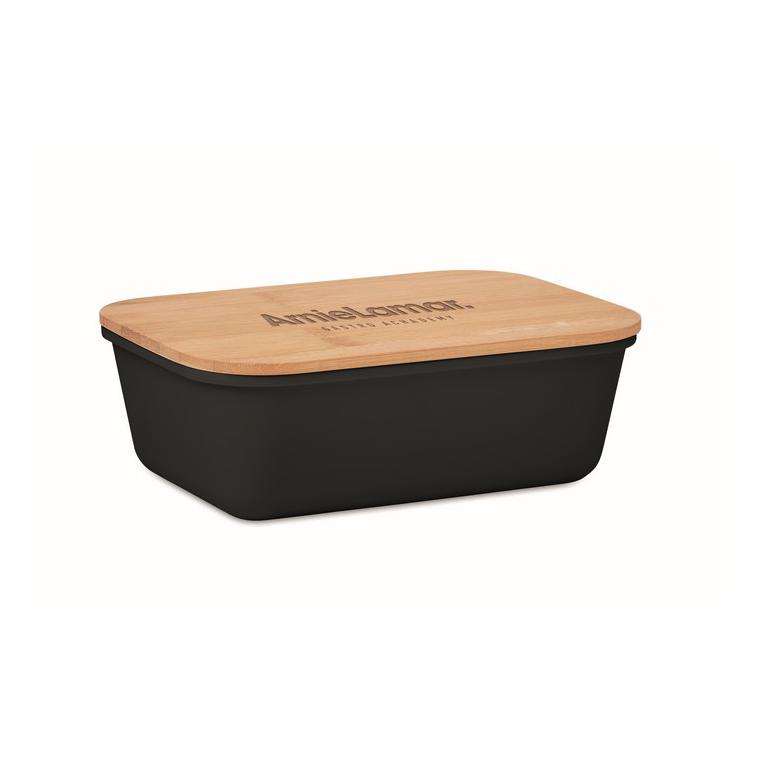 Cutie prânz, capac din bambus THURSDAY Negru