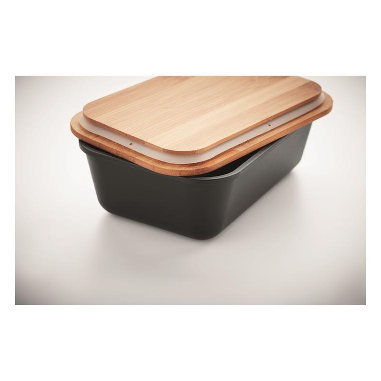 Cutie prânz, capac din bambus THURSDAY Negru