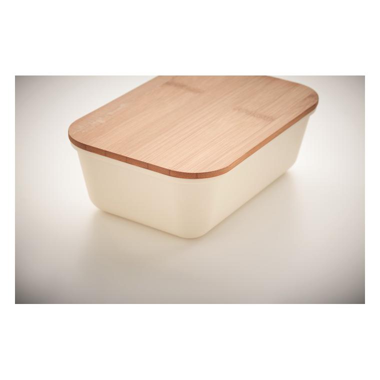 Cutie prânz, capac din bambus THURSDAY Bej