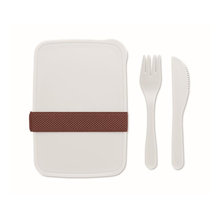 Cutie de prânz cu tacâmuri SUNDAY Alb