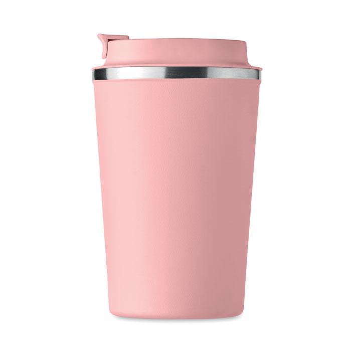 Pahar cu perete dublu 350 ml BRACE Roz