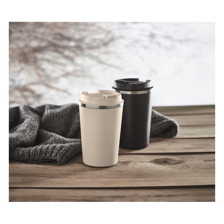 Pahar cu perete dublu 350 ml BRACE Bej