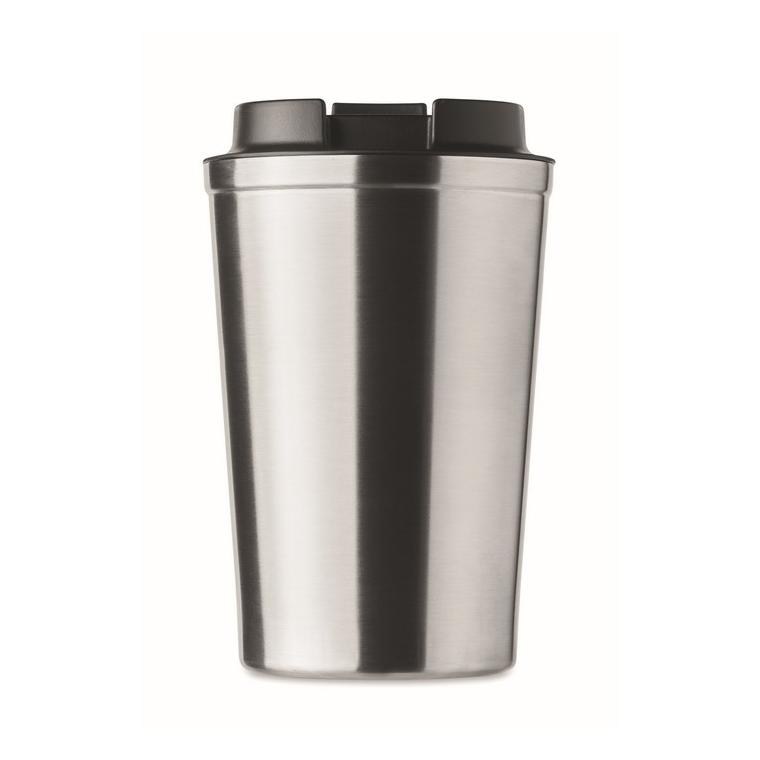 Pahar cu perete dublu 350 ml BRACE Argintiu mat