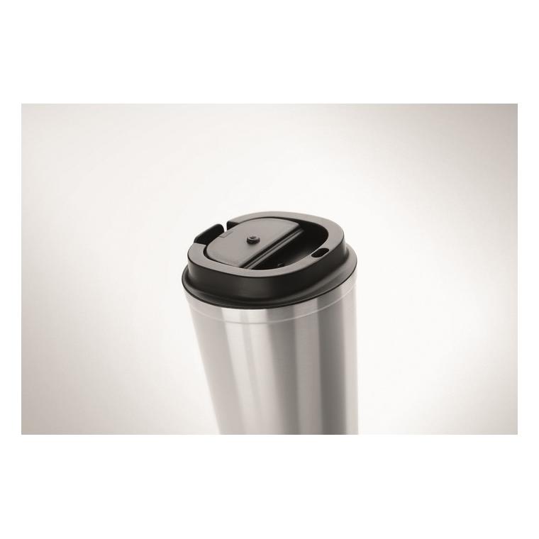 Pahar cu perete dublu 350 ml BRACE Argintiu mat