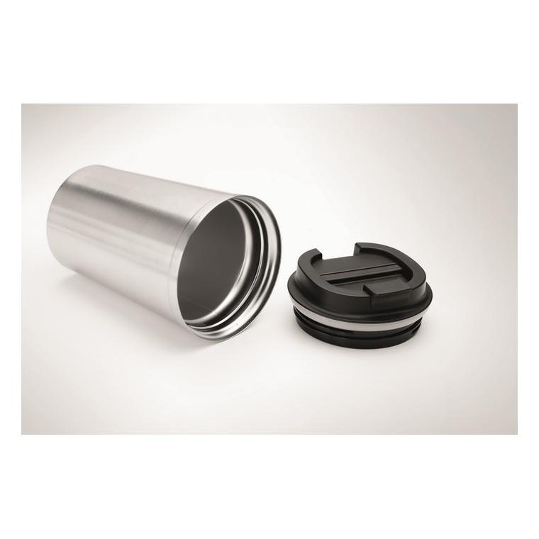 Pahar cu perete dublu 350 ml BRACE Argintiu mat