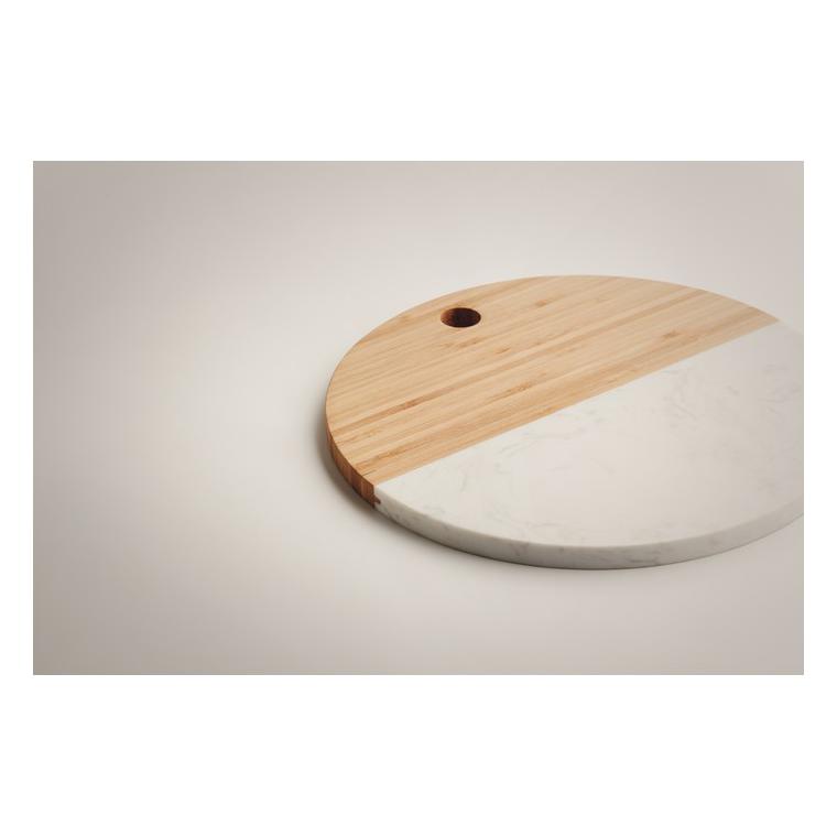 Platou din marmură/ bambus HANNSU Natur