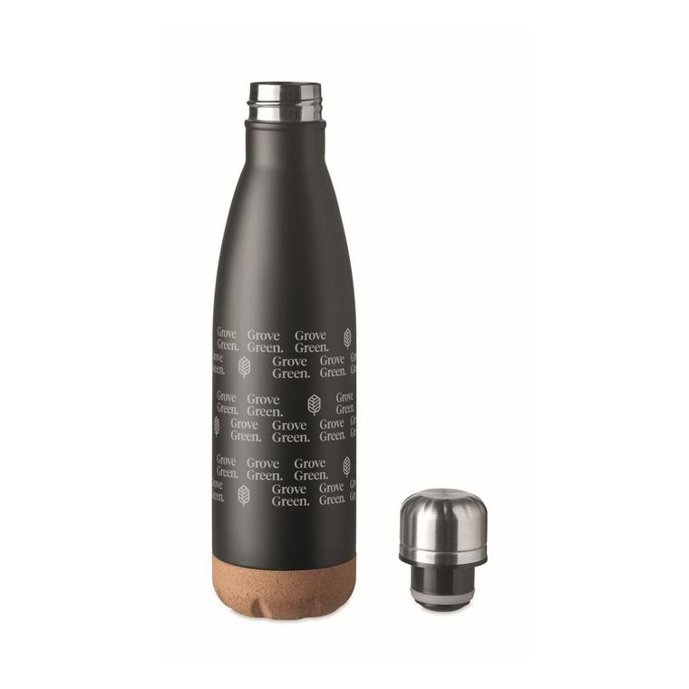 Sticlă cu perete dublu 500 ml ASPEN CORK Negru